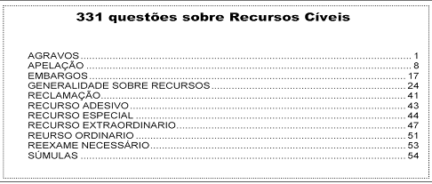 331 questões recursos civeis 331 questões recursos cíveis